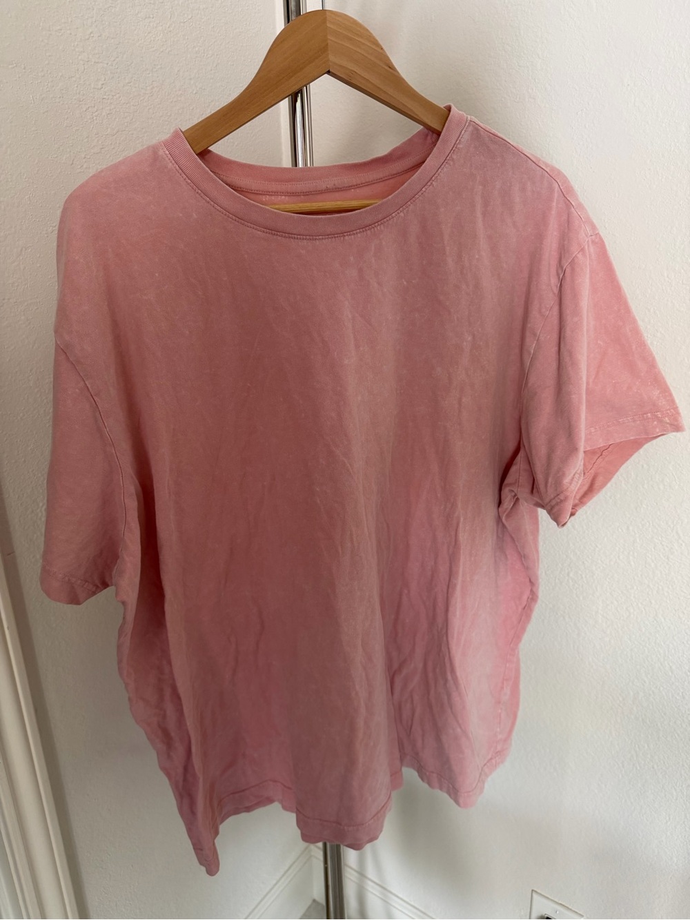 Original Use Pink Washed Crewneck Short Sleeve Tee